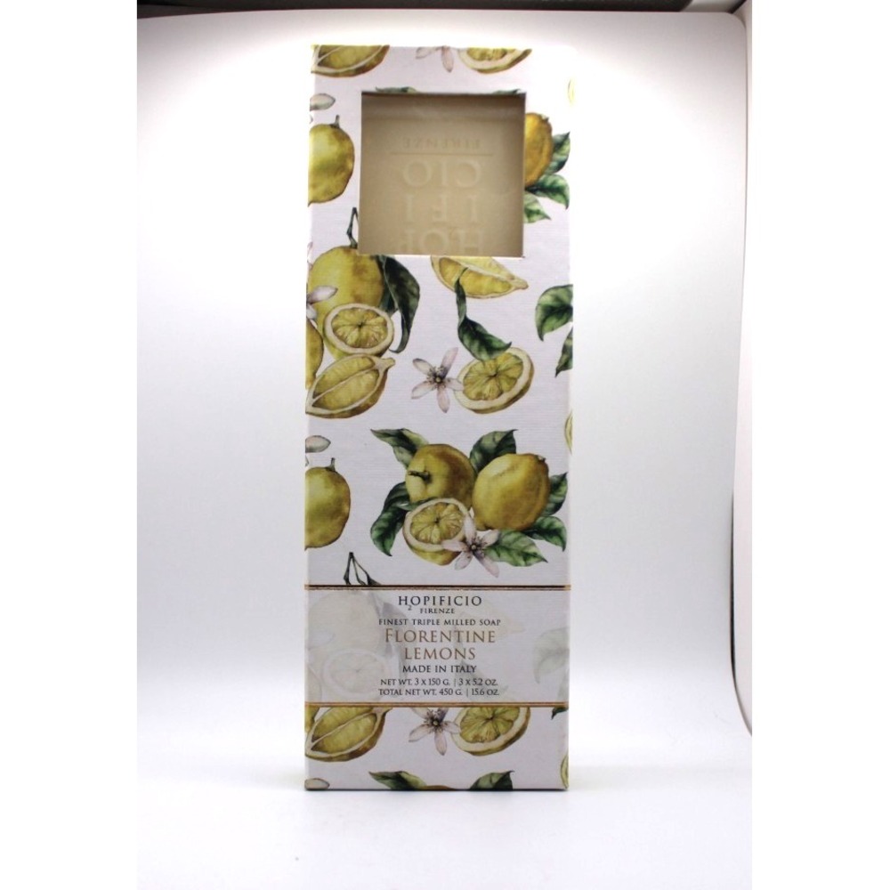 Hopificio Tripple milled 3 bar gift set Lemon Scent 5.2 oz NIB sealed
